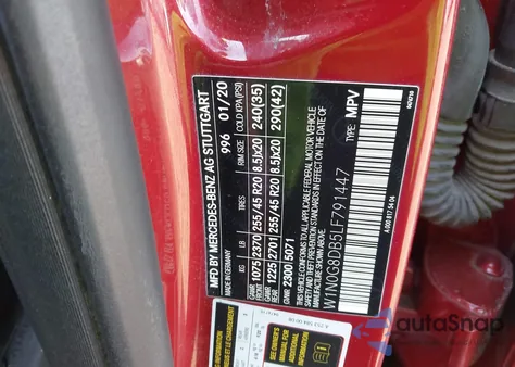 2020 Mercedes-Benz Glc 300 from USA, damaged, VIN W1N0G8DB5LF791447